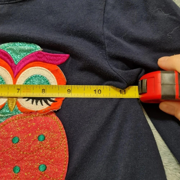 Rare Editions Girl's Owl Top Size 5 Blue - Picture 3 of 6